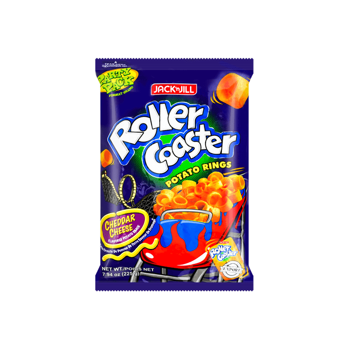 Roller Coaster Cheddar Cheese Potato Rings - Party Pack, 7.94oz