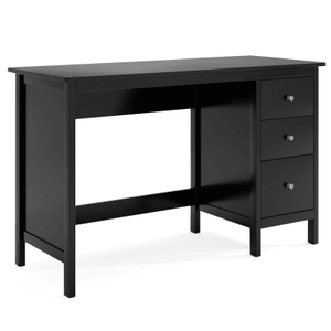48 Inch 3-Drawer Home Office Study Computer Desk With Spacious Desktop-Black