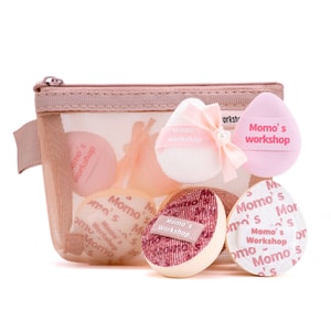 Denim Makeup SpongeDual-Texture Large Blending Puff for Liquid & Cream Foundation Reusable Soft Sponge 4pcs