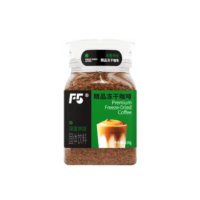 【中國直郵】 F5 速溶黑咖啡深烘意式無蔗糖100g*1瓶