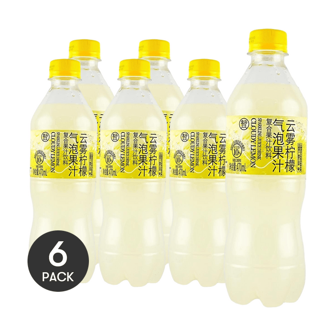 盒马 云雾柠檬气泡果汁 470ml *6【6份超值装】【沁爽果香 酸甜解腻】【亚米独家】
