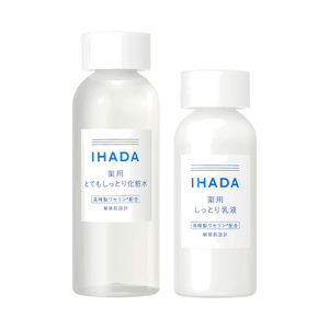 IHADA 赤み防止 乾燥肌トラブル フェイス化粧水 180ml + フェイス乳液 135ml @cosme受賞【バリューパック】
