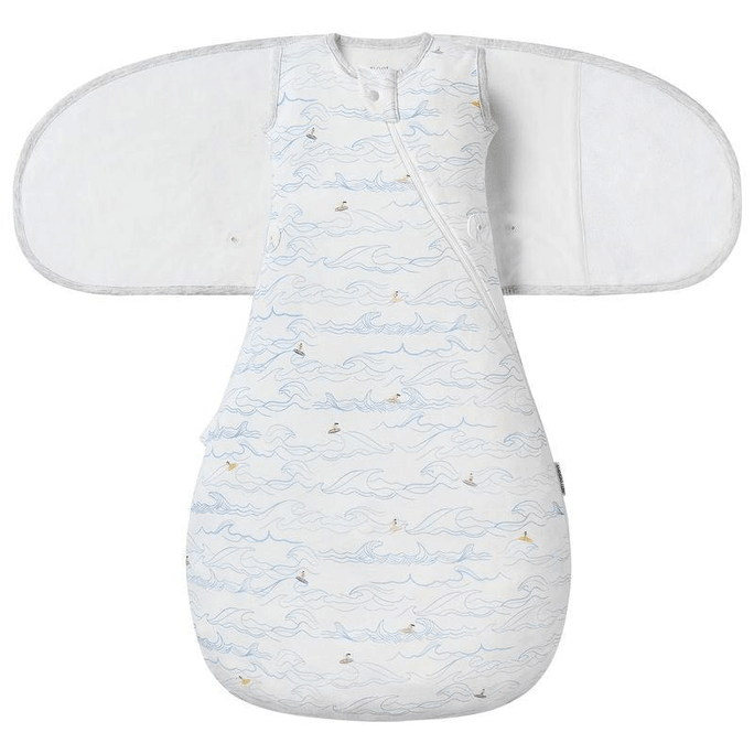 加拿大 Nest Designs 嬰兒0.5 防驚跳睡袋有機棉款 - 衝浪時光 0-6個月