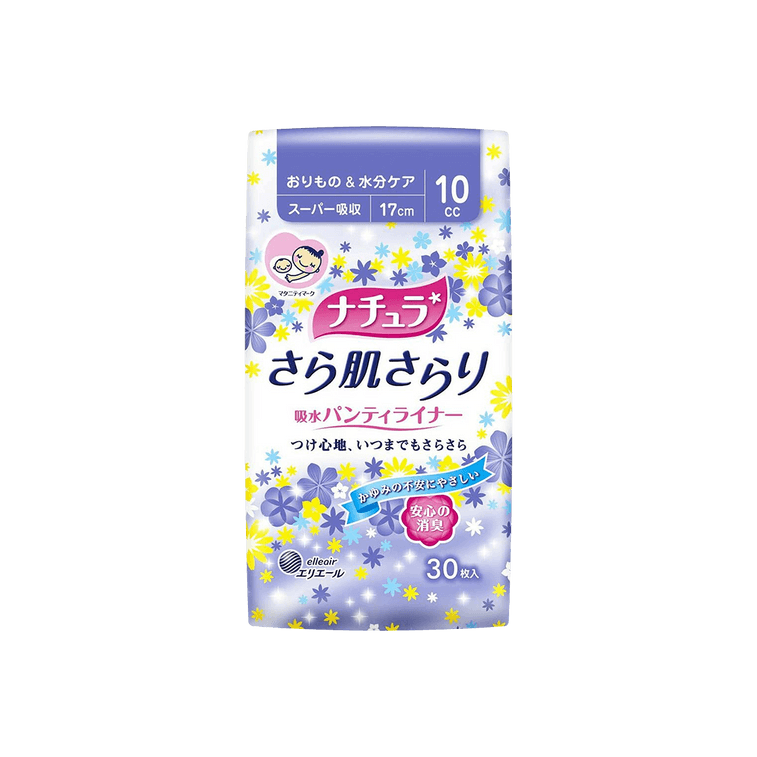 日本ELIS怡丽 NATURA  瞬吸不沾肤吸水棉质护垫 10cc 170mm 28枚入 9