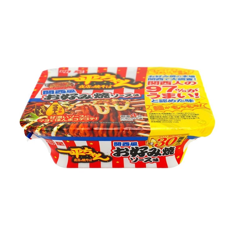 一平ちゃん夜店焼きそば、関西風お好み焼きソース味、4.3オンス 8