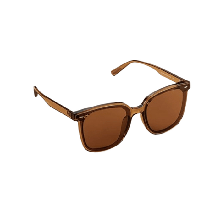 Square frame polarized sunglasses brown high definition unisex sunglasses driving UV protection glasses