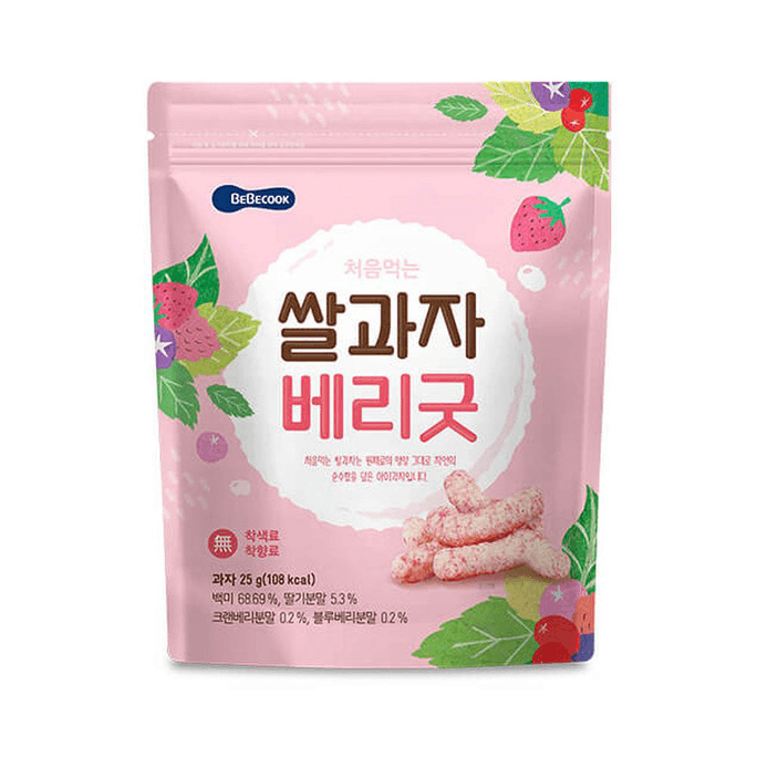 BeBecook First  Rice Snack Berry 25g