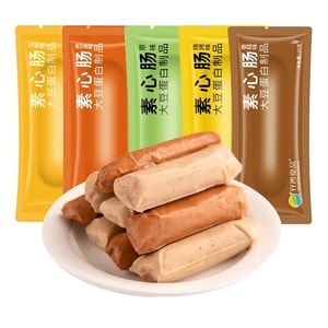 치산식품 [창립 기념 세일] 채식 소시지, 불교식 소시지, 옥수수 소시지, 버섯 소시지, 햄 소시지 [5가지 맛] [1팩에 5개입] 25g*5