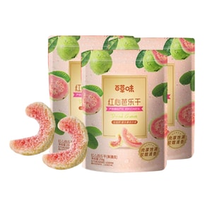 [중국 직배송] 바이차오웨이 붉은 구아바 건과일 80g * 3봉지, 구아바 잼, 건과일, 간식, 바로 먹을 수 있는 간식, 개별 포장.