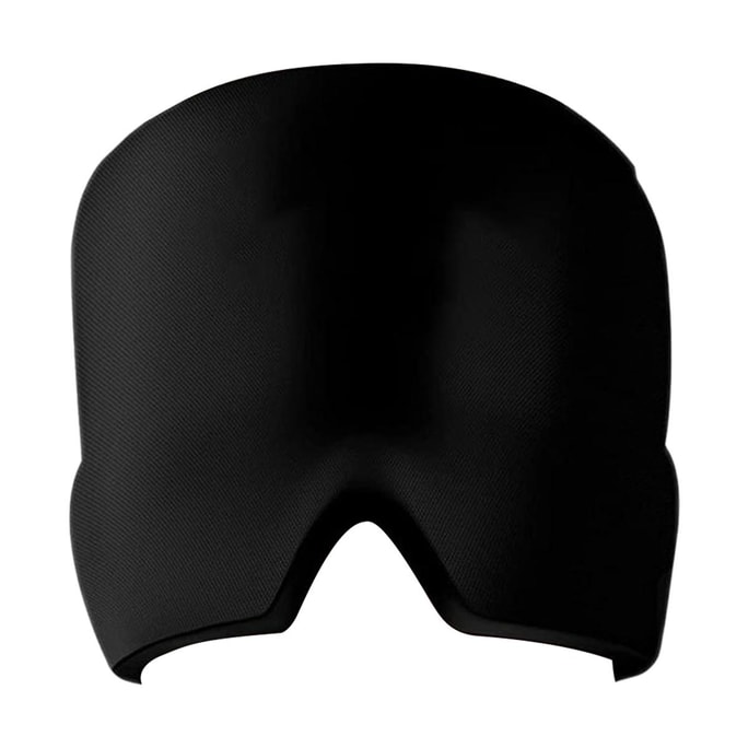 FOXTAIL 【舒緩調整】 冷熱兩用頭罩 偏頭痛 凝膠冷敷眼罩 緩解帽 降溫冷敷頭套 理療舒緩面罩-黑色 1個
