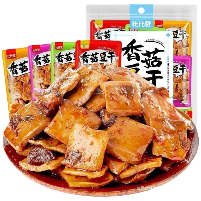 中國比比贊 香菇豆乾豆腐乾 辣條美食小包裝 混合口味-香辣雞汁麻辣五香 250g