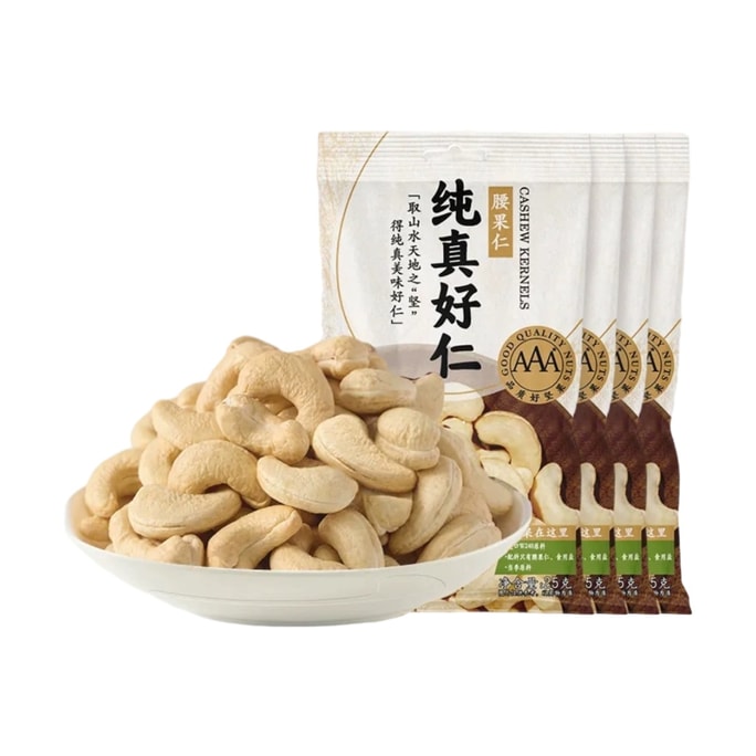 【中国直邮】 来伊份 腰果仁坚果炒货坚果干货25g*4袋