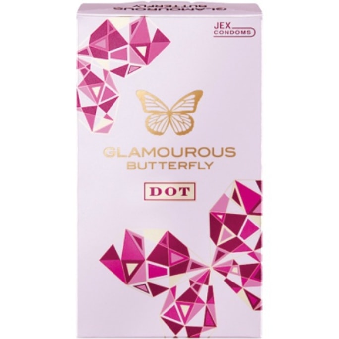 Glamourous Butterfly Dot Condom 8pcs