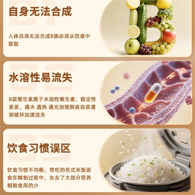 【中国直邮】 维福佳 维生素B2片 用于口角炎皮脂溢性皮炎唇干裂结膜炎舌炎5mg*100片/瓶 3