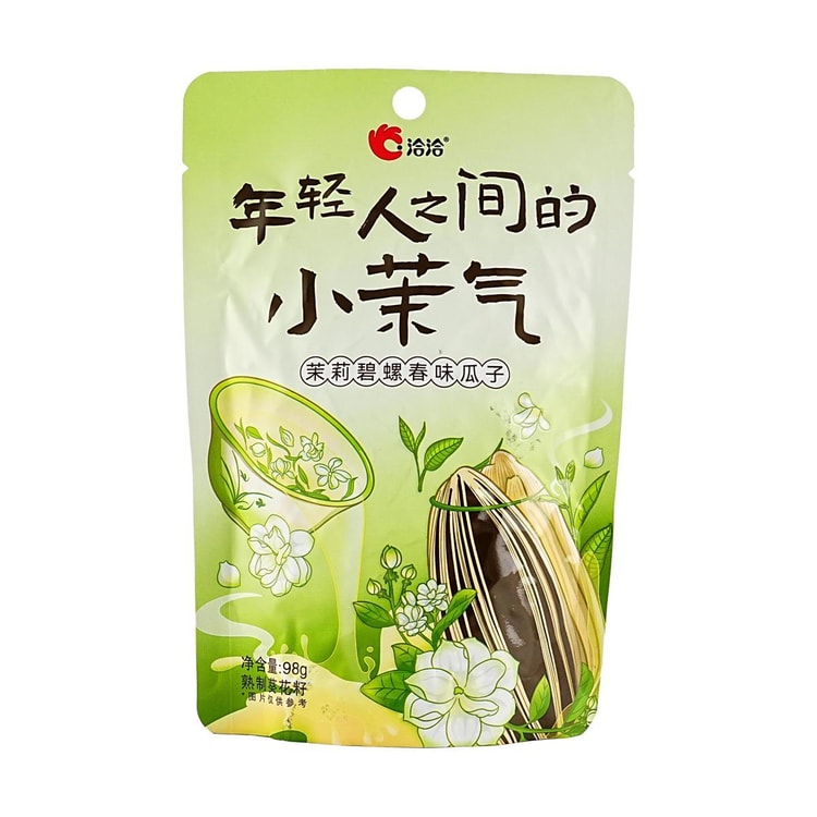 CHACHA Jasmine Biluochun Green Tea Flavor Roasted Sunflower Seeds