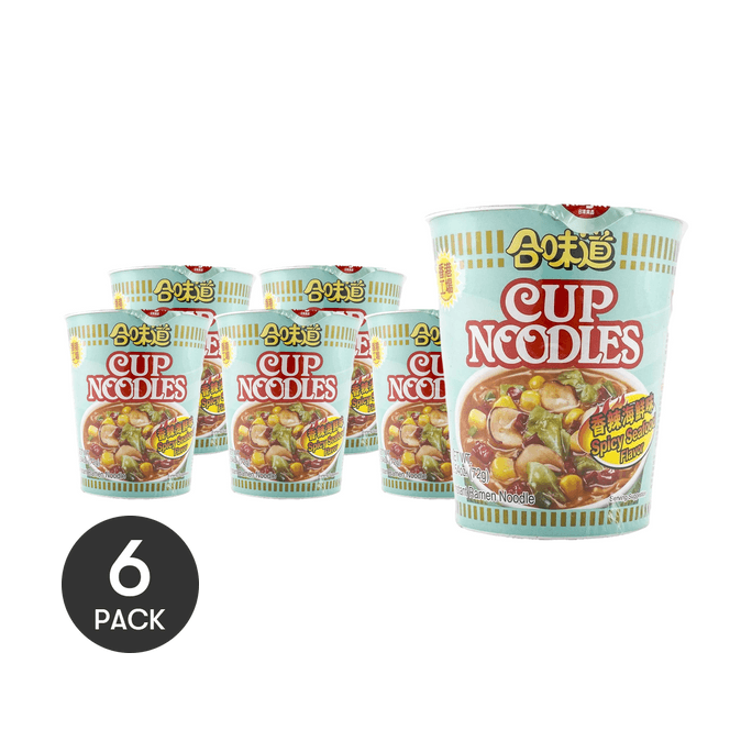 【Value Pack】Spicy Seafood Flavor Cup Noodles, 2.54oz*6