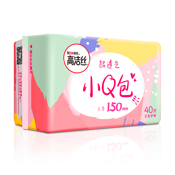 KOTEX高潔絲 小Q包超透氣絲薄護墊 無香型 150mm*40pcs
