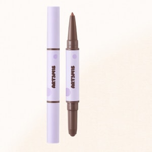 Dual-Ended Contour Pencil 01: Creamy Apricot, Gray, Cocoa