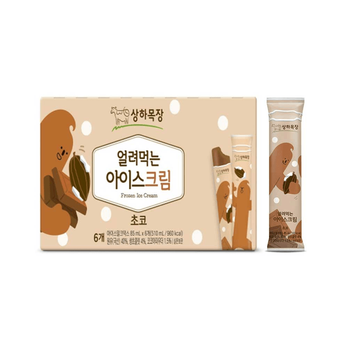 韓国毎日サンガファーム フローズンアイスクリームチョコ 85ml×6p