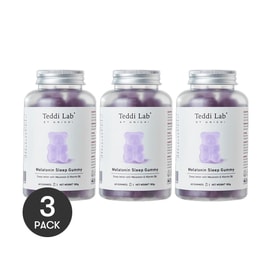 澳洲UNICHI 褪黑素软糖 睡眠小熊软糖睡眠片 0糖低脂 180g/60粒*3 #薰衣草柠檬味 2粒/日 【3瓶一周期超值装】培养自主入睡