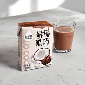 HELLOCOCO你好椰 鲜椰黑巧 巧克力味椰汁 200ml