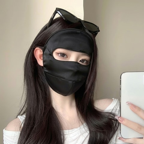 Siggi Night Black Silk Anti-UV Full Face Mask For Medical Beauty