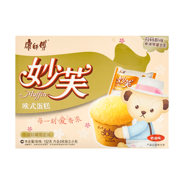 商品详情 - 康师傅 妙芙 欧式蛋糕 奶油味 192g 包装随机发 - image  0
