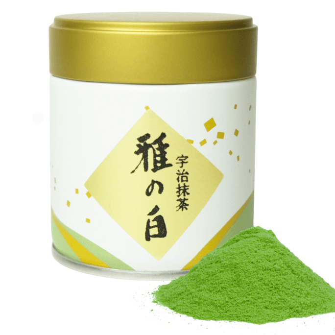 【日本直邮】矢野制茶场 罐装宇治抹茶粉 40g 雅の白