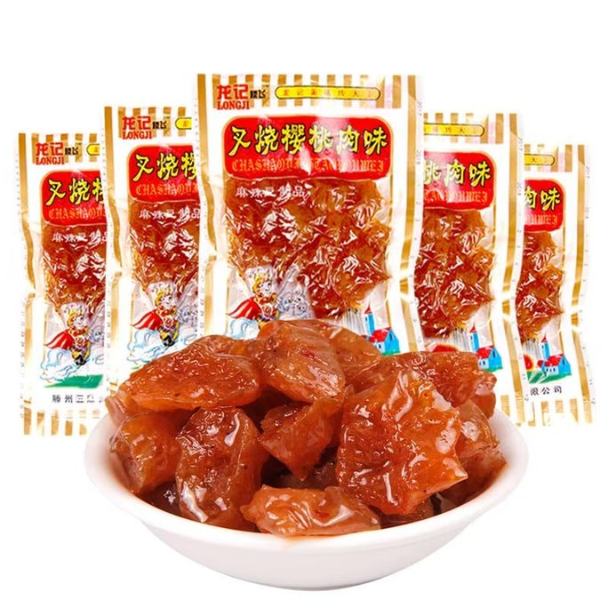 龙记 叉烧樱桃肉味辣条小零食【内12小包】约420克*1包