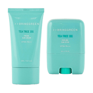 ティーツリーシカフレッシュサンクリーム、日焼け止め、SPF50+ PA++++、1.69液量オンス。