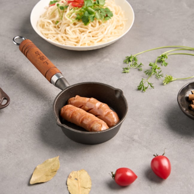 Small Iron Wok Mini Fried Egg Dumpling Pan Frying Pan 11cm