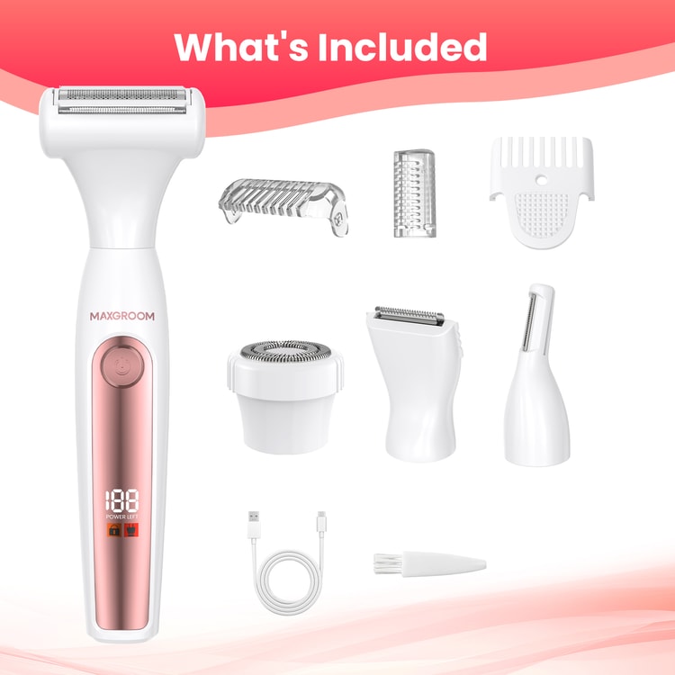 Women's Shaving Kit Interchangeable Head Design Full Body Shaving