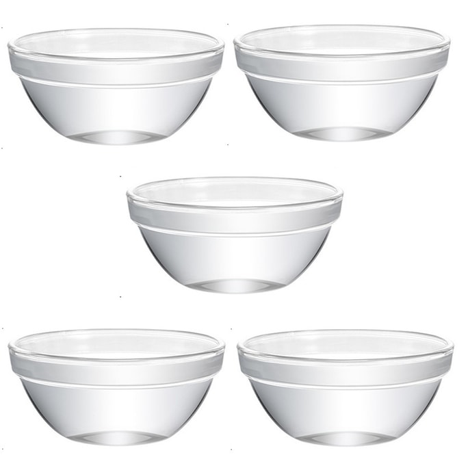 Pudding Mold Glass Bowls 5pcs Set