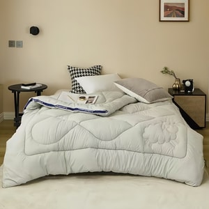 Australian Wool Quilt, Extra-Thick Winter Quilt, 150 X 200 Cm, 6 Jin Light Gray