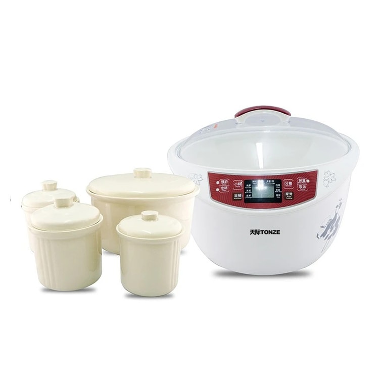 Ceramics Mini Electric Water Kettle Thermal Heating Cup Boiler Soup Health  Pot Stew Porridge Noodle Slow