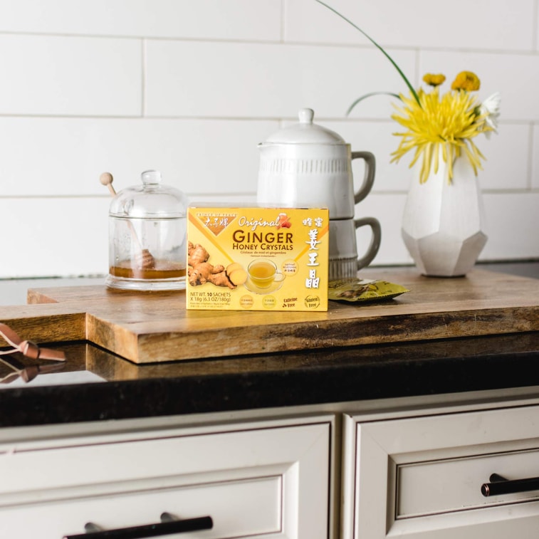 美国太子牌原味姜王晶 10 包 養胃 純天然不含咖啡因 有助於治療痰/喉嚨痛/鼻塞 暖身 提神醒腦 不含添加剂 3