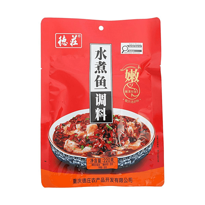 德庄 水煮魚調料 180g【麻辣鮮香】【正宗重慶味】