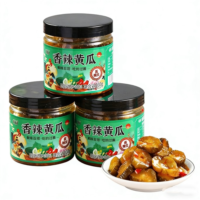【中國直郵】 佳香婆 辣黃瓜 1罐260g 脆爽青瓜 開味學生鹹菜 下飯菜
