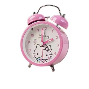 [중국발 다이렉트 메일] FOXTAIL 산리오 학생용 알람시계, 모닝 매직 강력한 모닝콜 무음시계/에너지 절약/금속 케이스/스크래치 방지 거울-헬로키티 3인치 1개 *|예상 도착 시간 3- 4주