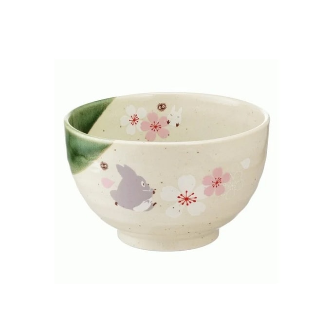 【日本直邮】龙猫茶碗 日式樱花图案 直径112mm