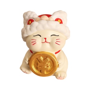 【中国直邮】 HSPM 醒狮招财猫小摆件 创意桌面招财猫装饰品  金币招财猫 1个