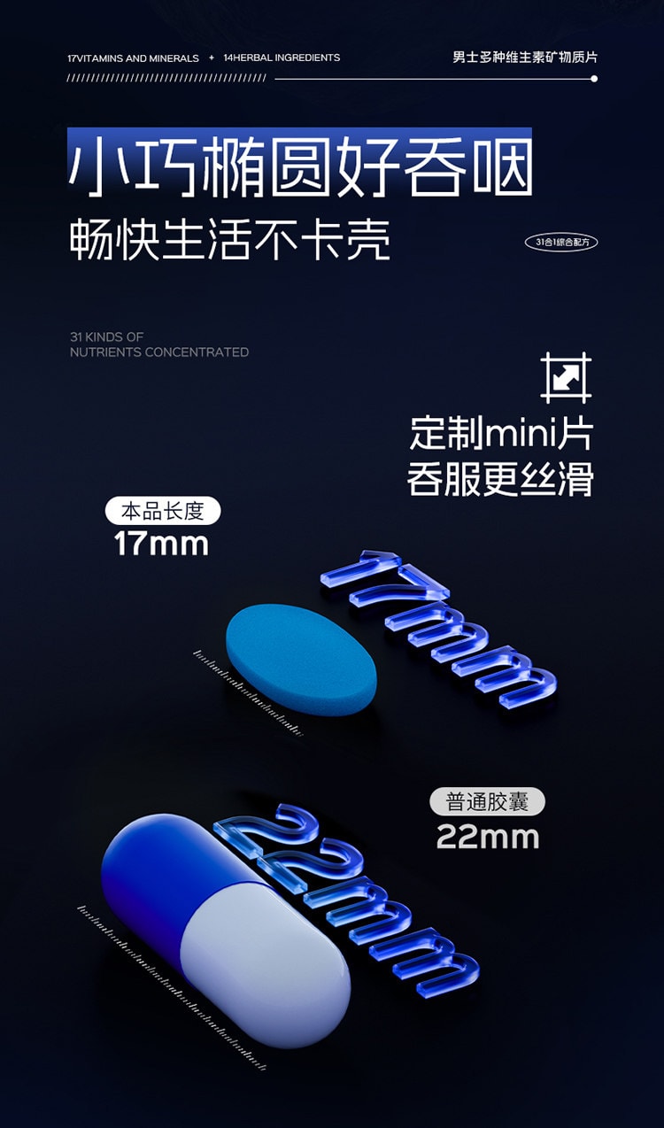 【中國直郵】 諾特蘭德 男士多維複合維生素礦物質片 b族成人男士專用番茄紅素鋅 60片/瓶