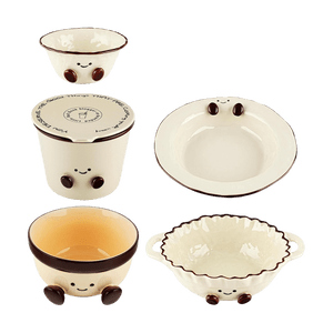 川島屋 可可豆系列 可愛餐具jellycat麵碗 15.5×8cm