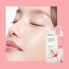 韩国MEDIHEAL美迪惠尔 经典3倍浓缩日常基础系列 胶原蛋白弹力面膜 10片入 抗皱弹滑 改善皱纹 紧致补充胶原 敏感肌适用