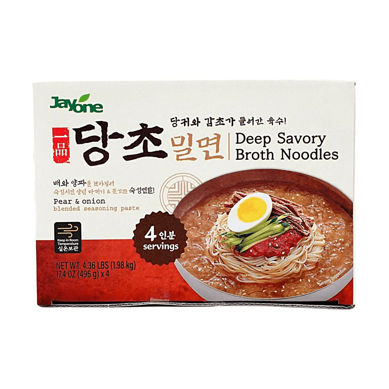 Deep Savory Broth Noodles Dancho Milmyeon, Pear and Onion Blended Seasoning, 4 Servings, 69.6 oz【 Korean Cold Noodles】 4