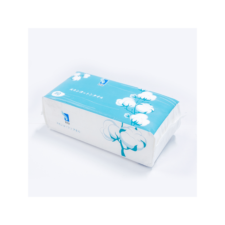 日本ITO艾特柔 美容擦脸巾 纯棉洁面巾洗脸巾 干湿两用 80片 (新老包装随机发) 14