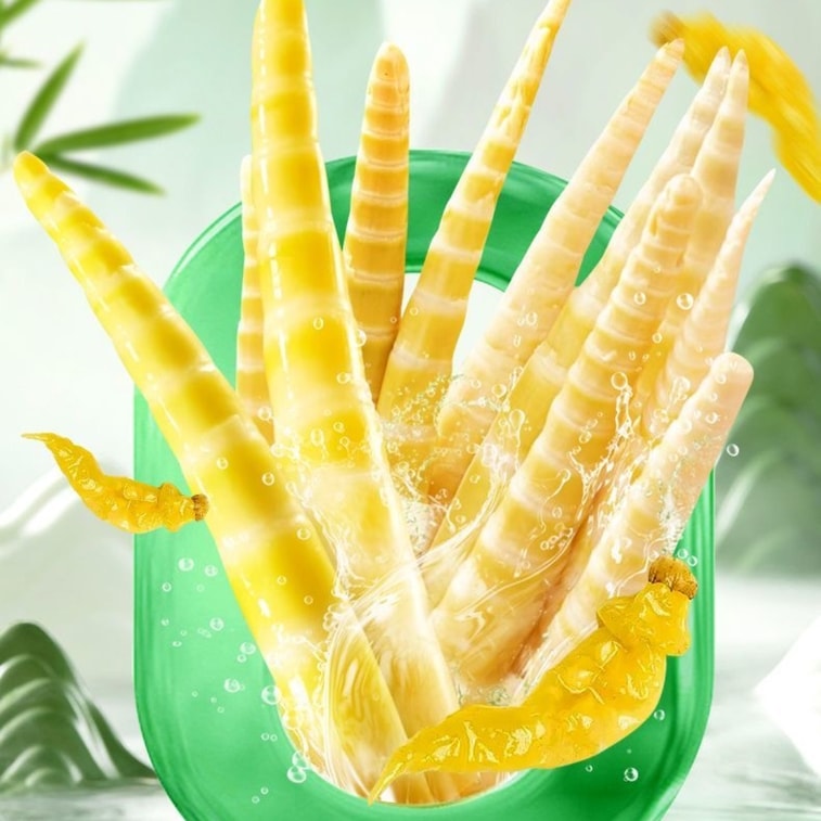 [Store Anniversary Promotion] Fresh Tender Bamboo Tips, Crispy Bamboo Shoots with Mountain Pepper, Pickled Chili Flavor 40g*5 Bags 4
