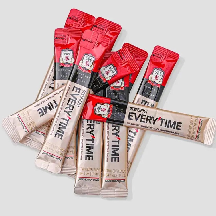 EVERYTIME Korean Red Ginseng Extract, 2000 mg Dietary Supplement, 10sticks/box - 10Kcal/stick 3
