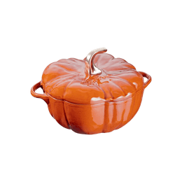 Cast Iron Pumpkin Cocotte with Stainless Steel Knob Burnt Orange 3.5Qt