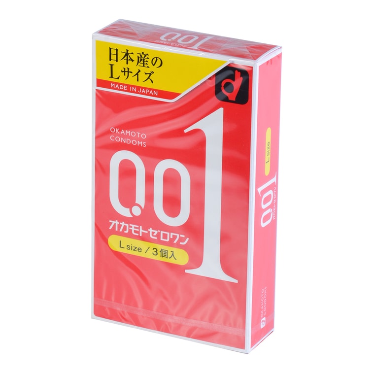 日本OKAMOTO岡本 001系列 超薄001保險套 抗敏聚氨酯 裸感避孕套 L大號 3枚入 非乳膠【日本版】 成人用品 6